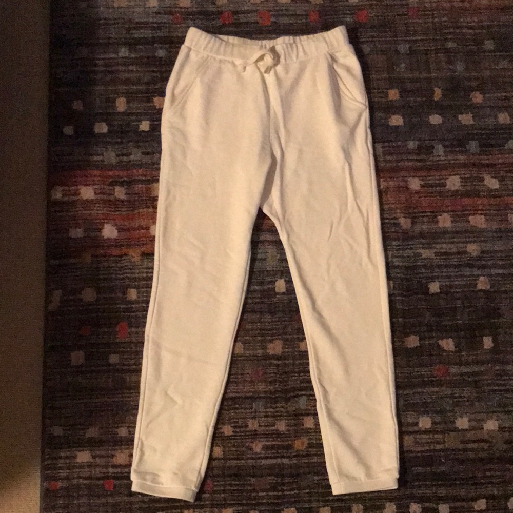 Snow White Grace Chow Jogger Lounge Sweat Pant Size Small